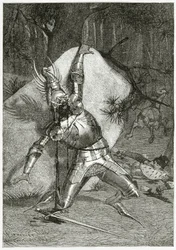 Tiphaine geblendet von seinem bronzenen Adler, 19. Jahrhundert